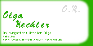 olga mechler business card